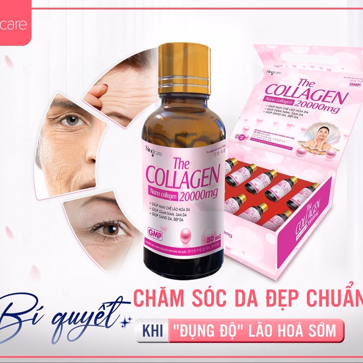 Combo 5 Hộp Nước Uống Collagen 20000Mg Giảm Nám Da,Sạm Da, Chống Lão Hóa,Sáng Da, Đẹp Da - Singcare - 10 Lọ/Hộp - Ảnh 6