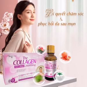 Combo 10 Hộp Nước Uống Collagen 20000Mg Giảm Nám Da,Sạm Da, Chống Lão Hóa,Sáng Da, Đẹp Da - Singcare - 10 Lọ/Hộp
