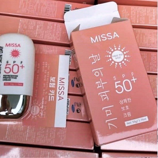 Kem Chống Nắng Misa Kiềm Dầu, Nâng Tone, Chống Nắng 50G - Gdn - Ảnh 2