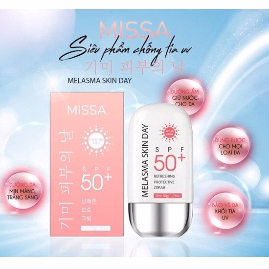 Kem Chống Nắng Misa Kiềm Dầu, Nâng Tone, Chống Nắng 50G - Gdn - Ảnh 4
