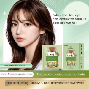 Hộp 10 Gói Dầu Gội Nhuộm Tóc Thảo Dược Qiweitang Lên Màu Đẹp Đen Và Nâu Hạt Dẻ 30Ml/Gói - Gdn