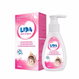 Dung Dịch Vê Sinh Bé Gái Lida Soft & Milk 70Ml Dùng Cho Bé Từ 3 Tuổi Trở Lên-Bidopharma Usa