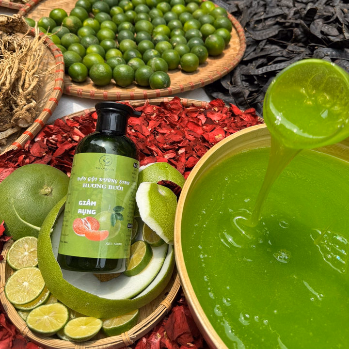 Combo Tóc Dành Cho Tóc Rụng Gồm 3 Chai Tặng 1 Xịt Bưởi - Tm Oganic - Ảnh 8