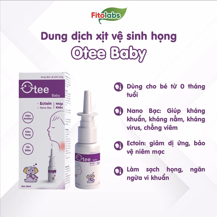 Xịt Họng Otee Baby Cho Bé Từ 0 Tháng Tuổi - Chống Viêm Họng, Viêm Amidan, Ho Có Đờm - Ảnh 2