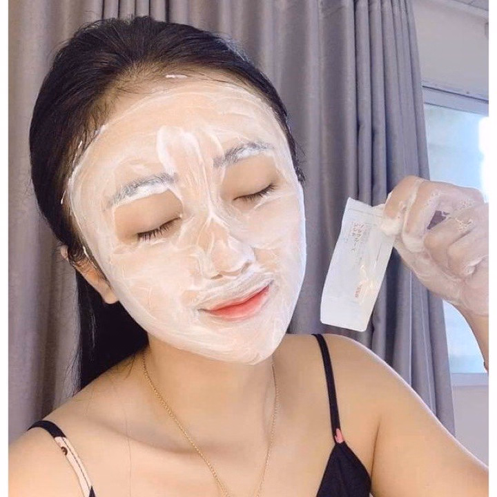Hộp 50 Gói Ủ Trắng Nhau Thai Nhật Bản Dưỡng Ẩm, Trắng Da, Mờ Thâm Nám, Se Khít Lỗ Chân Lông - Gdn - Ảnh 3