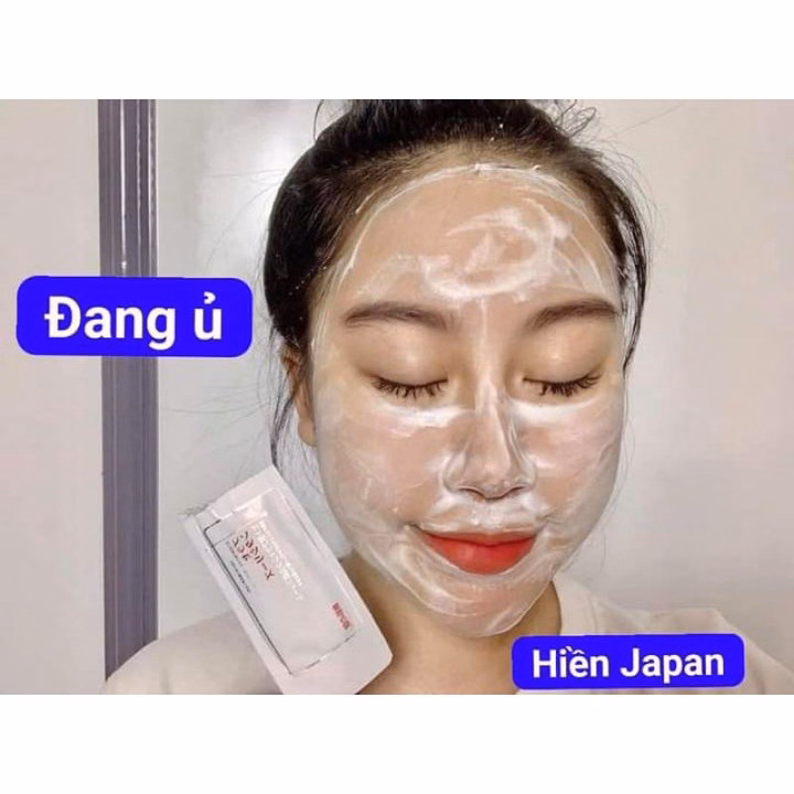 Hộp 50 Gói Ủ Trắng Nhau Thai Nhật Bản Dưỡng Ẩm, Trắng Da, Mờ Thâm Nám, Se Khít Lỗ Chân Lông - Gdn - Ảnh 5