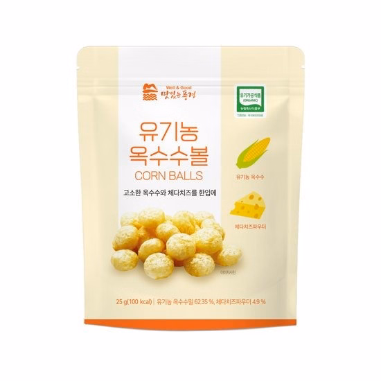 Bánh Ăn Dặm Viên Ngô Phô Mai Well&Good Cho Bé Từ 6 Tháng Tuổi