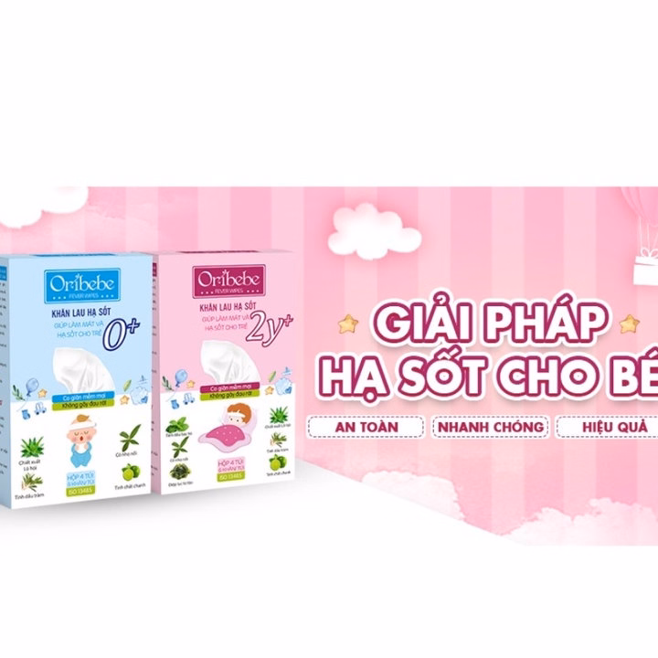 Khăn Lau Hạ Sốt Oribebe Cho Bé Giúp Hạ Nhiệt Giảm Sốt 0+/2Y+ Hộp 4 Túi X 6 Khăn - Oribe - Ảnh 3