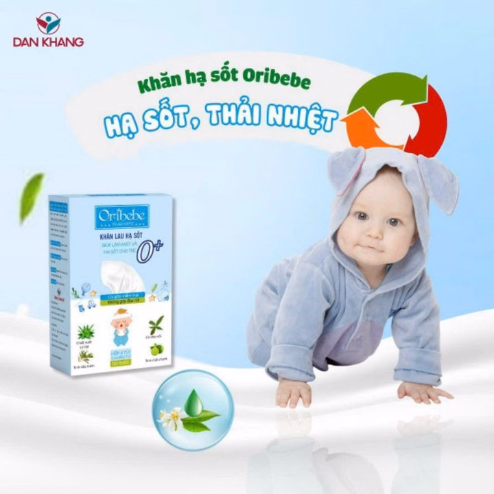 Khăn Lau Hạ Sốt Oribebe Cho Bé Giúp Hạ Nhiệt Giảm Sốt 0+/2Y+ Hộp 4 Túi X 6 Khăn - Oribe - Ảnh 6