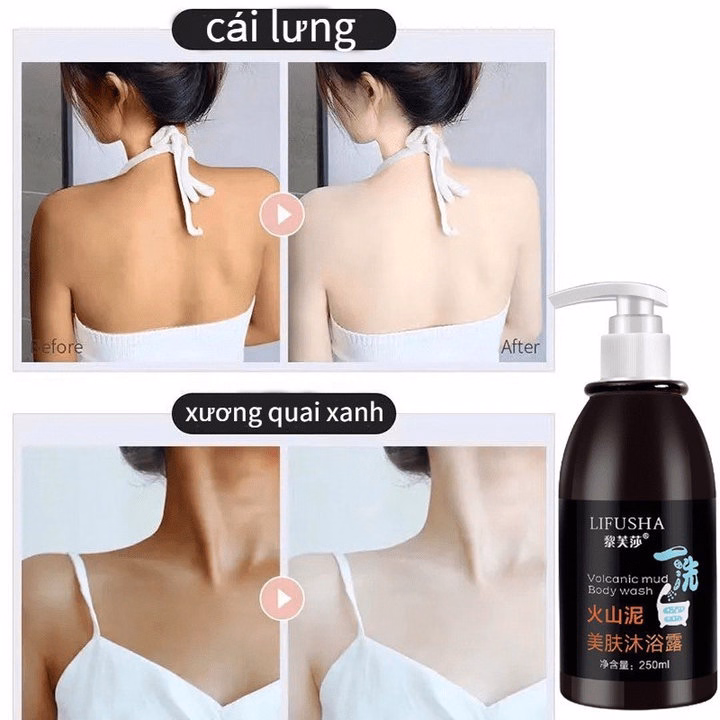 Sữa Tắm Bùn Núi Lửa Biển Sâu Lifusha Làm Trắng Da Toàn Thân, Dưỡng Ẩm Cơ Thể - Gdn - Ảnh 5