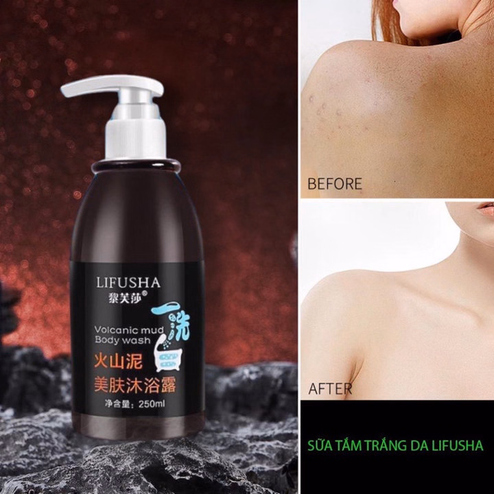 Sữa Tắm Bùn Núi Lửa Biển Sâu Lifusha Làm Trắng Da Toàn Thân, Dưỡng Ẩm Cơ Thể - Gdn