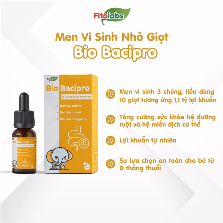 Men Vi Sinh Nhỏ Giọt Bio Bacipro Cho Bé Từ 0 Tháng Tuổi - Ảnh 2