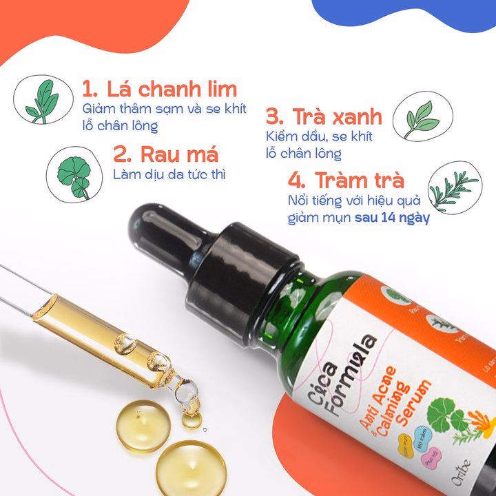 Serum Rau Má Giảm Mụn Oribe Cica Formula Dịu Nhẹ Giúp Mờ Thâm Phục Hồi Da Hỗ Trợ Kiềm Dầu 20Ml - Ảnh 4