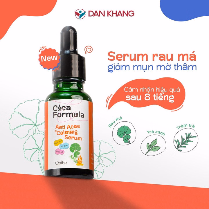Serum Rau Má Giảm Mụn Oribe Cica Formula Dịu Nhẹ Giúp Mờ Thâm Phục Hồi Da Hỗ Trợ Kiềm Dầu 20Ml