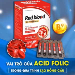 Ống Uống Hổ Trợ Tạo Máu, Bổ Sung Sắt, Acid Folic Red Blood 20 Ống - Singcare