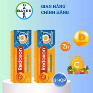[Bayer] Combo 2 Viên Sủi Bổ Sung Vitamin C, D, Và Kẽm Redoxon Triple Action Hộp 10 Viên X2 Hỗ Trợ Tăng Sức Đề Kháng