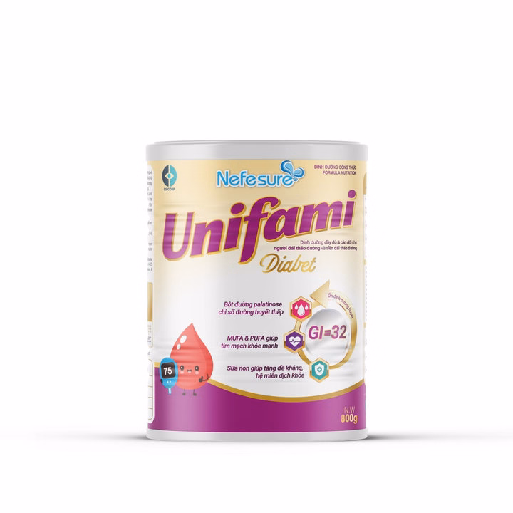 Sữa Bột Nefesure Unifami Diabet (850G) Dành Riêng Cho Người Đái Tháo Đường Và Tiền Đái Tháo Đường