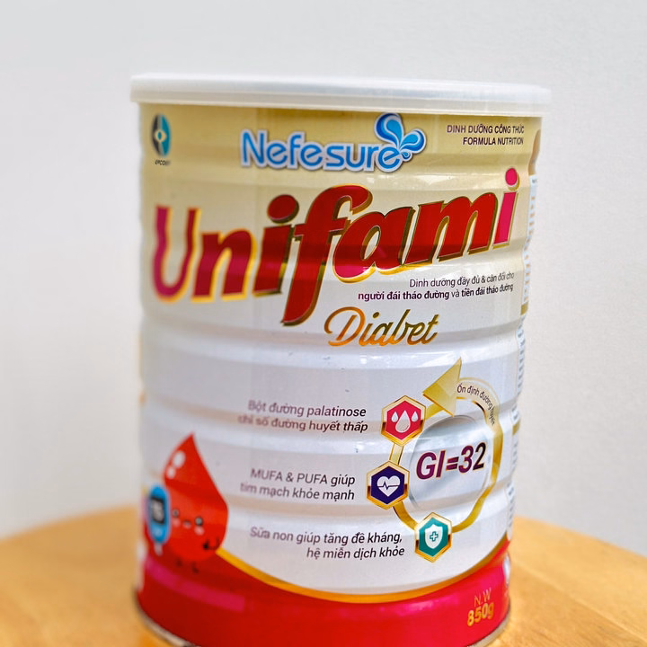 Sữa Bột Nefesure Unifami Diabet (850G) Dành Riêng Cho Người Đái Tháo Đường Và Tiền Đái Tháo Đường - Ảnh 2
