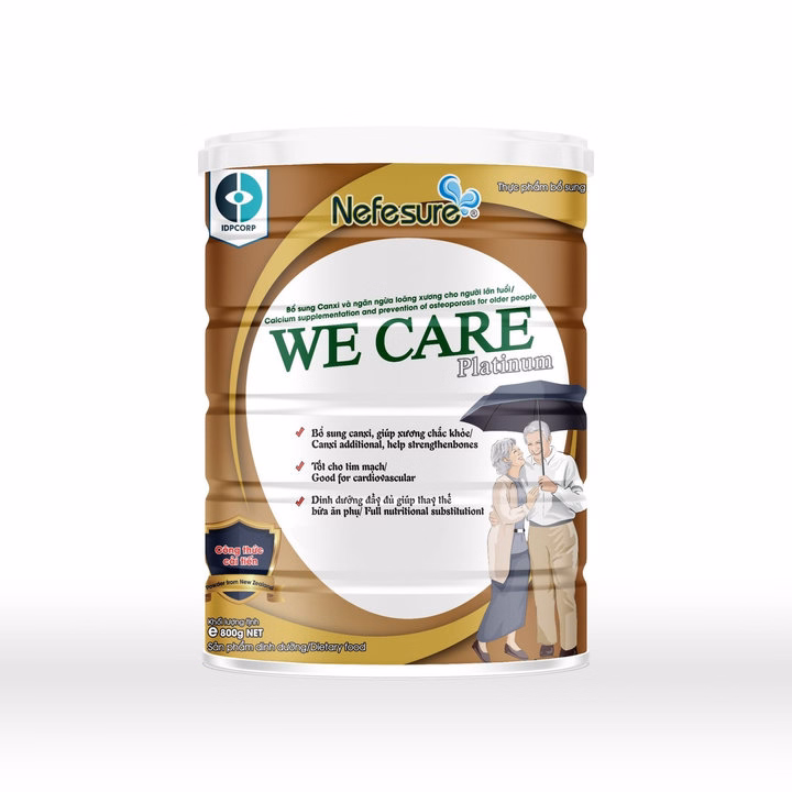 Sữa Bột Nefesure We Care Platinum (800G) Bổ Sung Canxi, Giúp Xương Chắc Khỏe Tốt Cho Tim Mạch