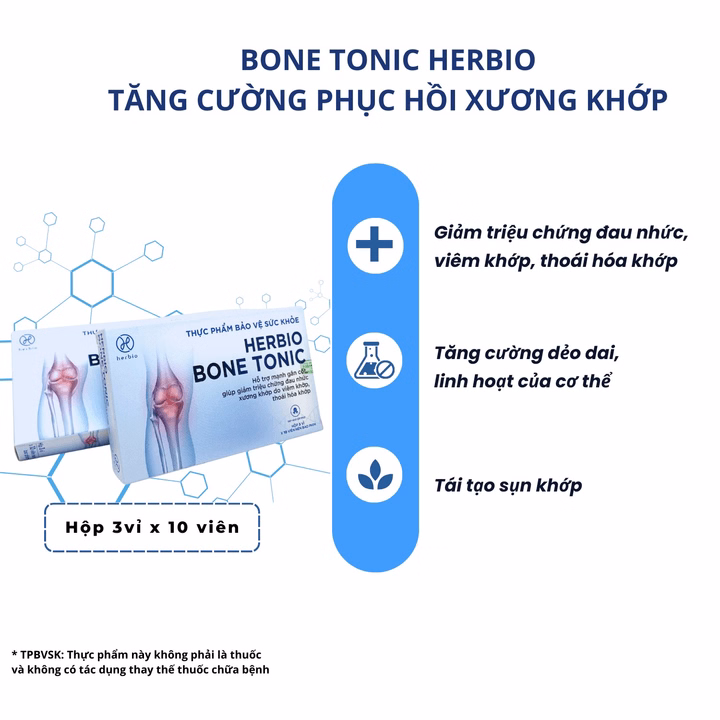 Viên Uống Herbio Bone Tonic - Hỗ Trợ Xương Khớp - Herbio - Ảnh 2