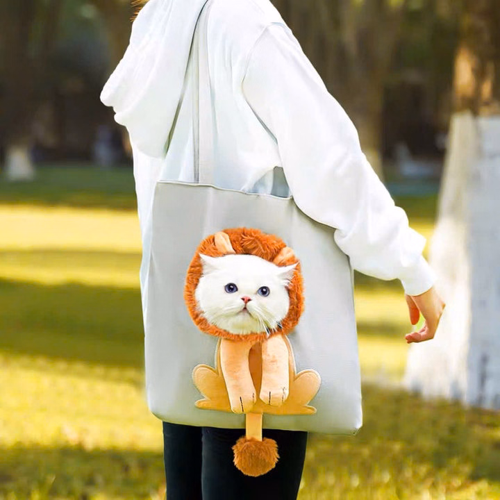 Túi Vận Chuyển Hình Sư Tử Cho Thú Cưng Chó Mèo Đi Dạo - Ảnh 3