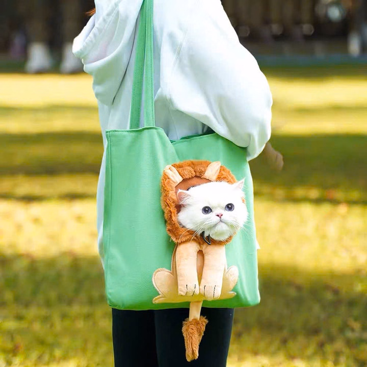 Túi Vận Chuyển Hình Sư Tử Cho Thú Cưng Chó Mèo Đi Dạo - Ảnh 2