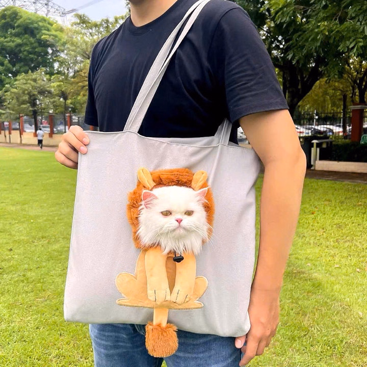 Túi Vận Chuyển Hình Sư Tử Cho Thú Cưng Chó Mèo Đi Dạo - Ảnh 6