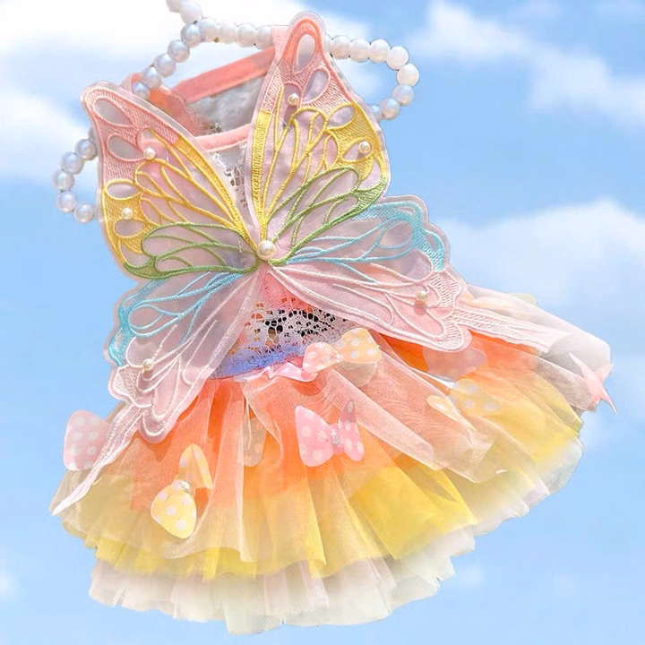 Váy Công Chúa Bướm Xinh Cho Thú Cưng Chó Mèo Dễ Thương - Ảnh 4