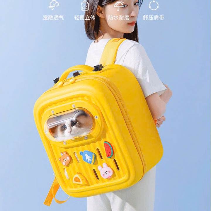 Ba Lô Phi Hành Da Dễ Thương Dành Cho Thú Cưng Chó Mèo