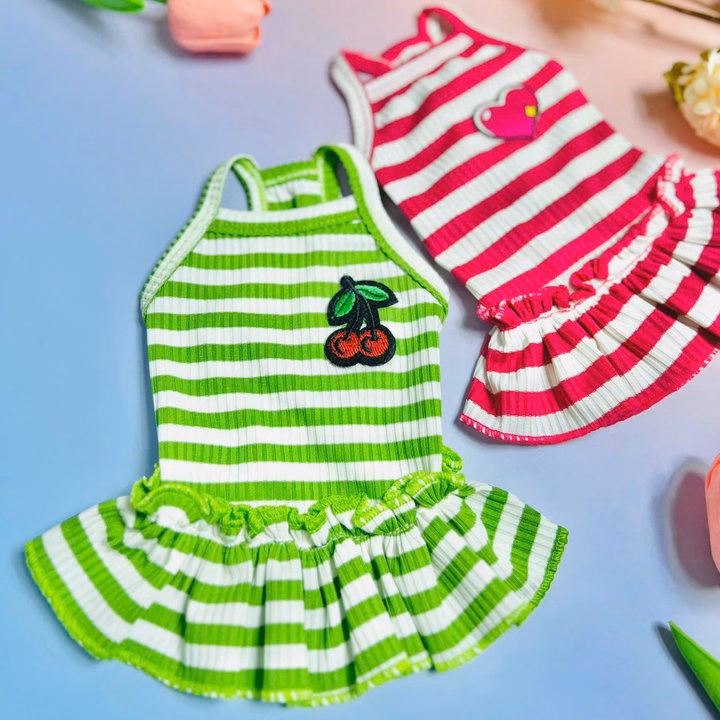 Váy Xòe Kẻ Sọc Dễ Thương Dành Cho Thú Cưng Chó Mèo - Ảnh 2