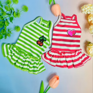 Váy Xòe Kẻ Sọc Dễ Thương Dành Cho Thú Cưng Chó Mèo