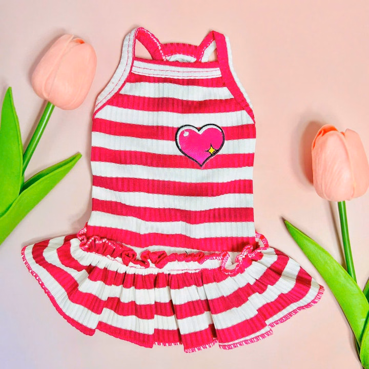 Váy Xòe Kẻ Sọc Dễ Thương Dành Cho Thú Cưng Chó Mèo - Ảnh 4