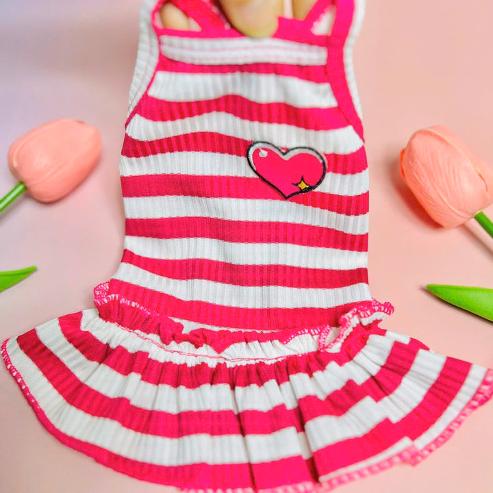 Váy Xòe Kẻ Sọc Dễ Thương Dành Cho Thú Cưng Chó Mèo - Ảnh 5