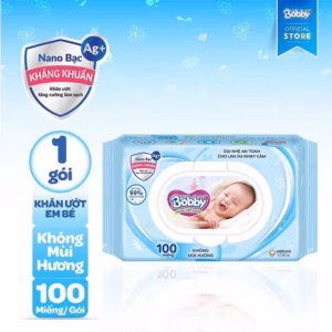 Khăn Ướt Bobby Nano Bạc Kháng Khuẩn 100 Miếng Cho Bé L041 - Lady'S Passion