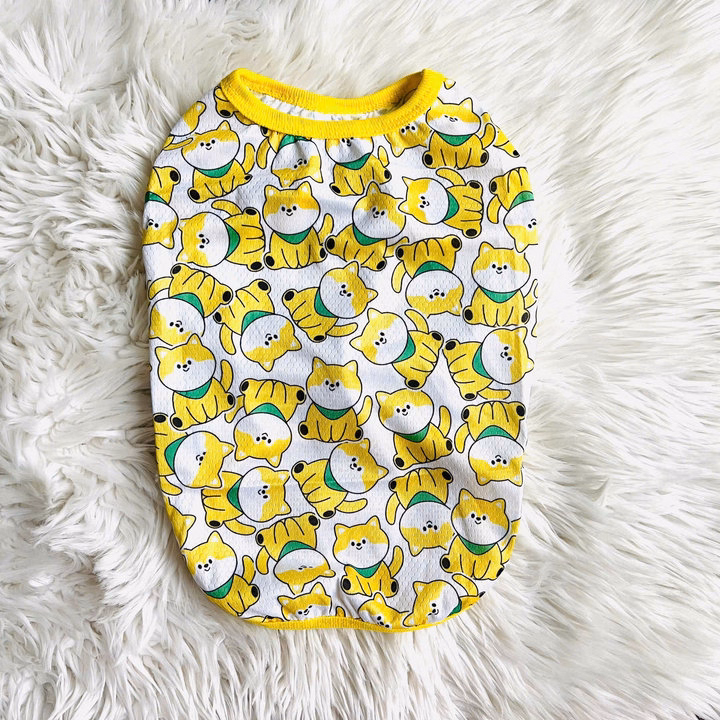 Áo Thun Vàng Dễ Thương Cho Thú Cưng Chó Mèo - Ảnh 2