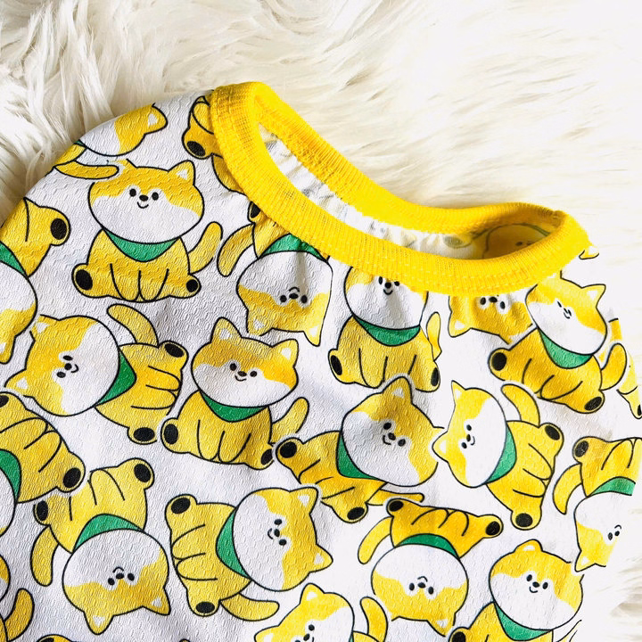 Áo Thun Vàng Dễ Thương Cho Thú Cưng Chó Mèo - Ảnh 5