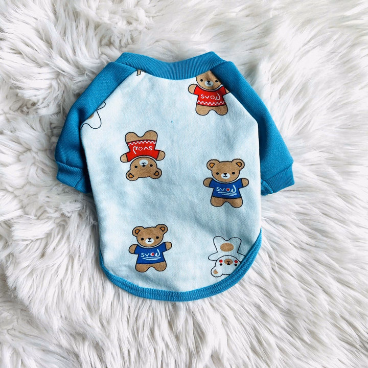 Áo Thun Nỉ Phom Raglan Mặc Ấm Cho Thú Cưng Chó Mèo - Ảnh 6