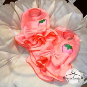 Đầm Thun Phối Bèo Dễ Thương Cho Thú Cưng Chó Mèo