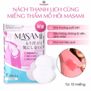 (10 Miếng/Túi) - Miếng Dán Thấm Mồ Hôi Nách Masami Khử Mùi Thấm Hút Hiệu Quả - Dân Khang