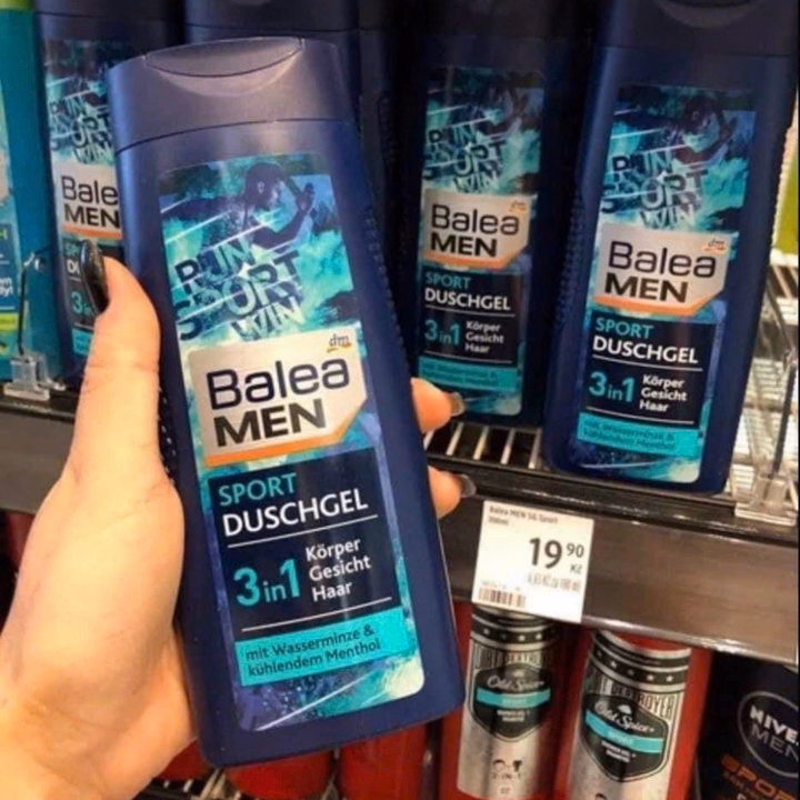 Sữa Tắm - Gội - Rửa Mặt , Cạo Râu Balea Men 3 In 1 Cho Nam