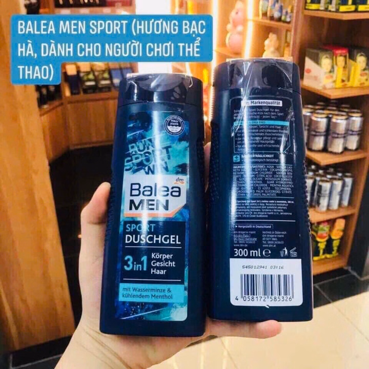 Sữa Tắm - Gội - Rửa Mặt , Cạo Râu Balea Men 3 In 1 Cho Nam - Ảnh 3
