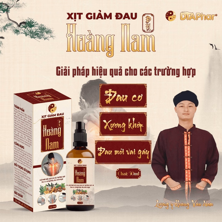 Xịt Giảm Đau Đông Y Hoàng Nam Hỗ Trợ Giảm Đau Nhanh Ngoài Gia Cơ Xương Khớp Chai 50Ml - Ảnh 2