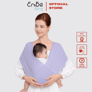 Địu Vải Màu Lavender Dòng Flex Và Flex Plus Dưới 75Kg Cho Bé Từ 0-24 Tháng Tuổi - Địu Vải Cao Cấp Embé Sling