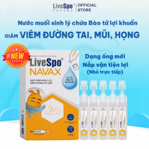 Livespo Navax Sơ Sinh 10 Ống - Bào Tử Lợi Khuẩn Giúp Giảm Nguy Cơ Viêm Đường Hô Hấp - Livespo Pharma