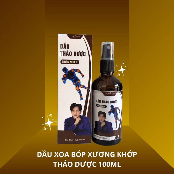 Dầu Xoa Bóp Thảo Dược Lucky Star - 50/100Ml - Hỗ Trợ Cải Thiện Giảm Nhức Mỏi , Cơ Xương Khớp