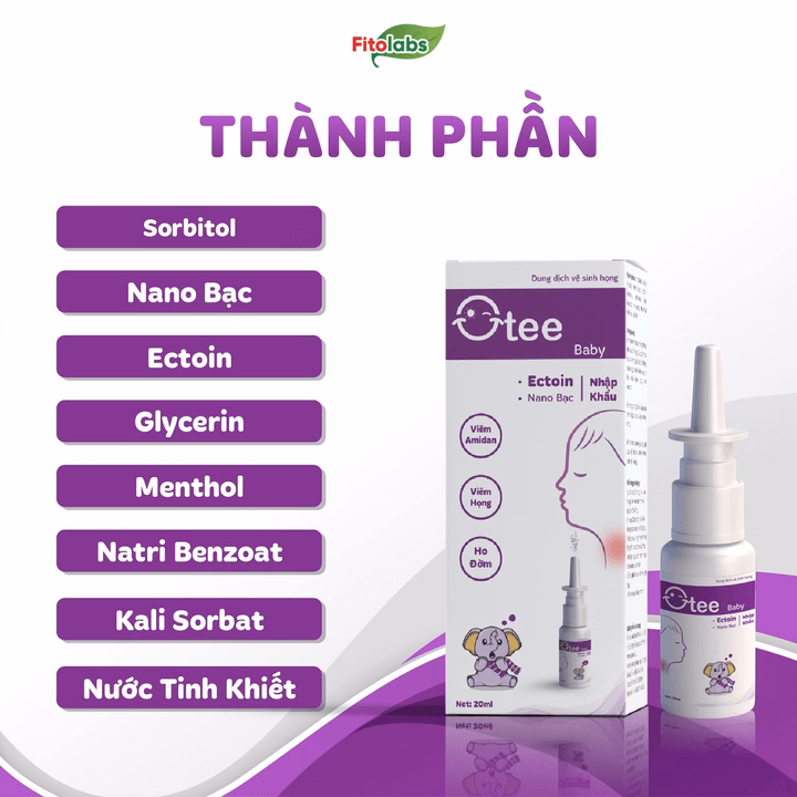 Xịt Họng Otee Baby Cho Bé Từ 0 Tháng Tuổi - Chống Viêm Họng, Viêm Amidan, Ho Có Đờm - Ảnh 3