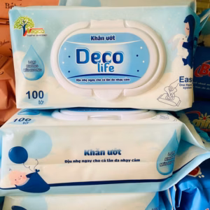 Khăn Ướt Deco Life Không Mùi Sử Dụng Được Cho Da Nhạy Cảm Hộp 100 Tờ L080 - Lady'S Passion