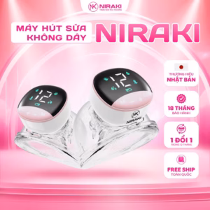 Bộ Đôi Máy Hút Sữa Không Dây Niraki - Hút Êm, Kiệt Sữa, Không Đau Rát, Bh 1 Đổi 1 Trong 12 Tháng
