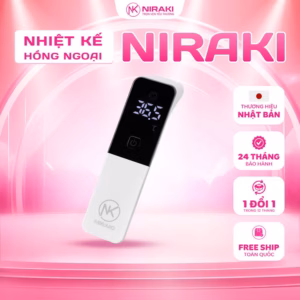 Nhiệt Kế Hồng Ngoại Niraki, Độ Chính Xác Cao - Đo Chán, Đo Tai, Đo Cơ Thể, Đo Nhiệt Độ Phòng Bảo Hành Chính Hãng 24 Tháng