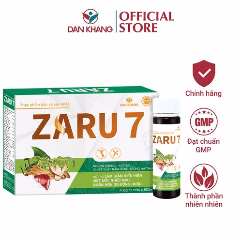 (Hộp 5 Chai) Nước Giải Rượu Zaru 7 Thanh Nhiệt Mát Gan Hỗ Trợ Giảm Mệt Mỏi, Nhức Đầu, Buồn Nôn Do Rượu Bia - Dân Khang - Ảnh 9